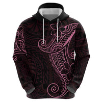 Black Pink Polynesian Tribal Hoodie - Polynesian Pride
