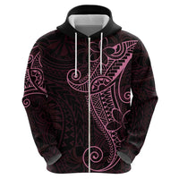 Black Pink Polynesian Tribal Hoodie - Polynesian Pride