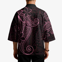 Black Pink Polynesian Tribal Kimono - Polynesian Pride
