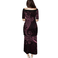 Black Pink Polynesian Tribal Puletasi - Polynesian Pride