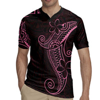 Black Pink Polynesian Tribal Rugby Jersey - Polynesian Pride
