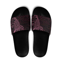 Black Pink Polynesian Tribal Slide Sandals - Polynesian Pride