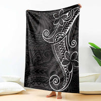 Black White Polynesian Tribal Blanket LT9 - Polynesian Pride