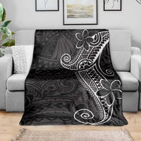 Black White Polynesian Tribal Blanket LT9 - Polynesian Pride