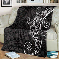 Black White Polynesian Tribal Blanket LT9 - Polynesian Pride
