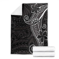 Black White Polynesian Tribal Blanket LT9 - Polynesian Pride