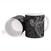 Black White Polynesian Tribal Ceramic Mug - Polynesian Pride