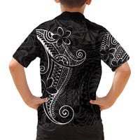 Black White Polynesian Tribal Family Matching Puletasi and Hawaiian Shirt - Polynesian Pride