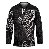 Black White Polynesian Tribal Hockey Jersey - Polynesian Pride