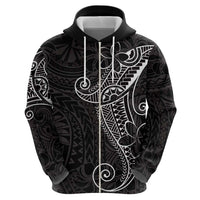 Black White Polynesian Tribal Hoodie - Polynesian Pride