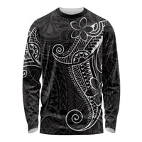 Black White Polynesian Tribal Long Sleeve Shirt - Polynesian Pride