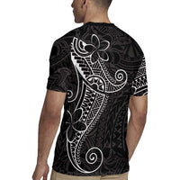 Black White Polynesian Tribal Rugby Jersey - Polynesian Pride