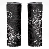 Black White Polynesian Tribal Skinny Tumbler - Polynesian Pride