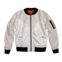 Lotu Tamaiti Tongan Polynesian Art Pattern Sleeve Zip Bomber Jacket Traditional Tribal Motifs - Polynesian Pride