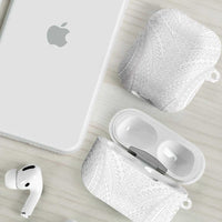 Lotu Tamaiti White Tongan Ngatu AirPods Case Polynesian Tribal Fonulei Pattern - Polynesian Pride