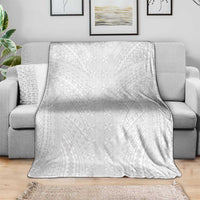 Lotu Tamaiti White Tongan Ngatu Blanket Polynesian Tribal Fonulei Pattern - Polynesian Pride