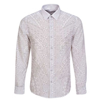 Lotu Tamaiti White Tongan Ngatu Family Matching Short Sleeve Bodycon Dress and Hawaiian Shirt Polynesian Tribal Fonulei Pattern - Polynesian Pride