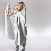 Lotu Tamaiti White Tongan Ngatu Hooded Blanket Polynesian Tribal Fonulei Pattern LT9 - Polynesian Pride