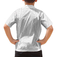 Lotu Tamaiti White Tongan Ngatu Kid Hawaiian Shirt Polynesian Tribal Fonulei Pattern LT9 - Polynesian Pride