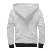 Lotu Tamaiti White Tongan Ngatu Sherpa Hoodie Polynesian Tribal Fonulei Pattern - Polynesian Pride