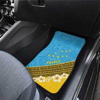 Tuvalu Plumeria Flowers Car Mats Polynesian Tribal Pattern