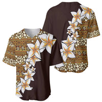 Vintage Hibiscus Turtle Pattern Baseball Jersey with Plumeria Half Style LT9 - Polynesian Pride