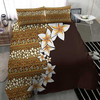 Vintage Hibiscus Turtle Pattern Bedding Set with Plumeria Half Style