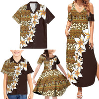 Vintage Hibiscus Turtle Pattern Family Matching Summer Maxi Dress and Hawaiian Shirt with Plumeria Half Style