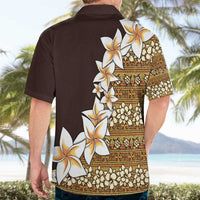 Vintage Hibiscus Turtle Pattern Hawaiian Shirt with Plumeria Half Style LT9 - Polynesian Pride