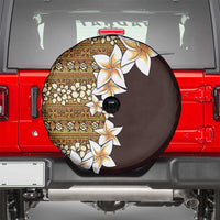 Vintage Hibiscus Turtle Pattern Spare Tire Cover with Plumeria Half Style