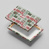 Mele Kalikimaka Hawaiian Quilt and Lei Patchwork Canvas Wall Art - Polynesian Pride