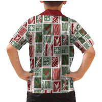 Mele Kalikimaka Hawaiian Quilt and Lei Patchwork Family Matching Mermaid Dress and Hawaiian Shirt - Polynesian Pride