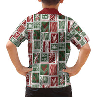Mele Kalikimaka Hawaiian Quilt and Lei Patchwork Family Matching Off Shoulder Maxi Dress and Hawaiian Shirt - Polynesian Pride