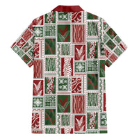 Mele Kalikimaka Hawaiian Quilt and Lei Patchwork Family Matching Off Shoulder Maxi Dress and Hawaiian Shirt - Polynesian Pride
