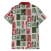 Mele Kalikimaka Hawaiian Quilt and Lei Patchwork Family Matching Short Sleeve Bodycon Dress and Hawaiian Shirt - Polynesian Pride