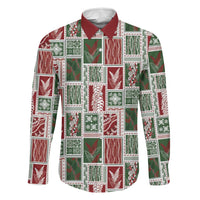 Mele Kalikimaka Hawaiian Quilt and Lei Patchwork Family Matching Short Sleeve Bodycon Dress and Hawaiian Shirt - Polynesian Pride