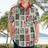 Mele Kalikimaka Hawaiian Quilt and Lei Patchwork Hawaiian Shirt - Polynesian Pride