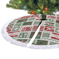 Mele Kalikimaka Hawaiian Quilt and Lei Patchwork Tree Skirt - Polynesian Pride