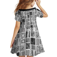 Vintage Aloha Block Quilt Family Matching Tank Maxi Dress and Hawaiian Shirt Black Inspired Lei Motifs LT9 - Polynesian Pride