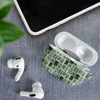 Vintage Aloha Block Quilt AirPods Case Green Inspired Lei Motifs - Polynesian Pride
