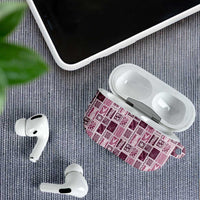 Vintage Aloha Block Quilt AirPods Case Pink Inspired Lei Motifs - Polynesian Pride