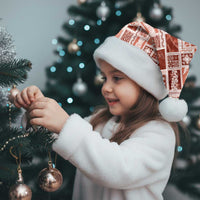 Vintage Aloha Block Quilt Christmas Santa Hat Red Inspired Lei Motifs - Polynesian Pride