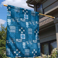 Vintage Hawaiian Quilting Patterns Garden Flag Blue Style Tribal Fabric Patchwork - Polynesian Pride