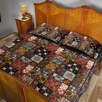 Vintage Hawaiian Quilting Patterns Quilt Bed Set Brown Style Tribal Fabric Patchwork - Polynesian Pride