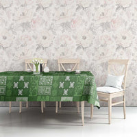 Vintage Hawaiian Quilting Patterns Tablecloth Green Style Tribal Fabric Patchwork - Polynesian Pride