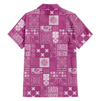 Vintage Hawaiian Quilting Patterns Family Matching Mermaid Dress and Hawaiian Shirt Pink Style Tribal Fabric Patchwork - Polynesian Pride