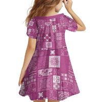 Vintage Hawaiian Quilting Patterns Family Matching Tank Maxi Dress and Hawaiian Shirt Pink Style Tribal Fabric Patchwork - Polynesian Pride