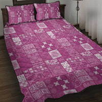 Vintage Hawaiian Quilting Patterns Quilt Bed Set Pink Style Tribal Fabric Patchwork - Polynesian Pride