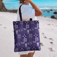 Vintage Hawaiian Quilting Patterns Tote Bag Purple Style Tribal Fabric Patchwork - Polynesian Pride