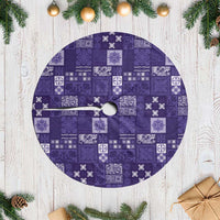 Vintage Hawaiian Quilting Patterns Tree Skirt Purple Style Tribal Fabric Patchwork - Polynesian Pride